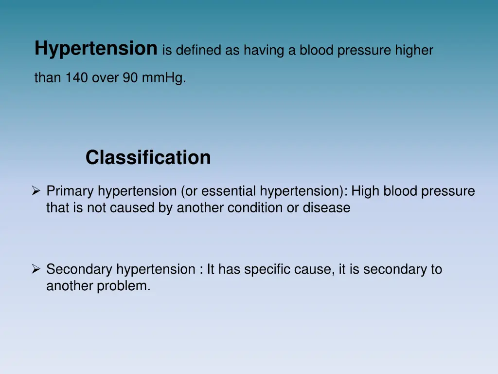 hypertension is defined as having a blood