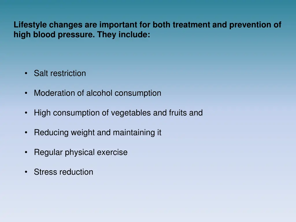 lifestyle changes are important for both