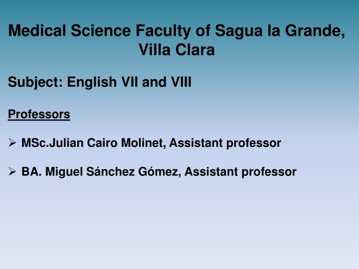 medical science faculty of sagua la grande villa