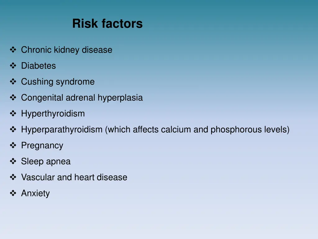 risk factors