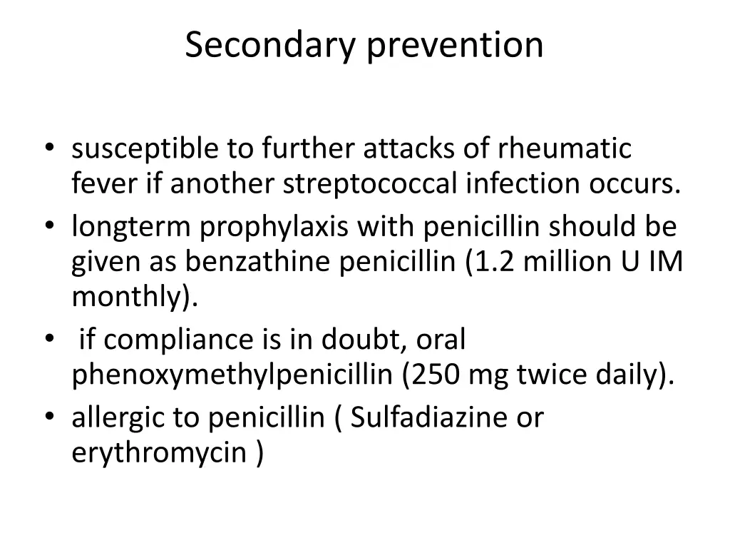 secondary prevention