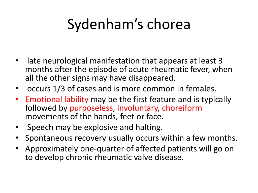 sydenham s chorea