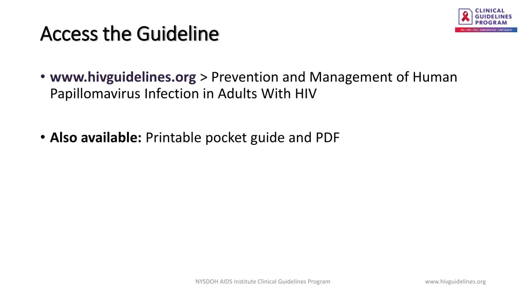 access the guideline access the guideline