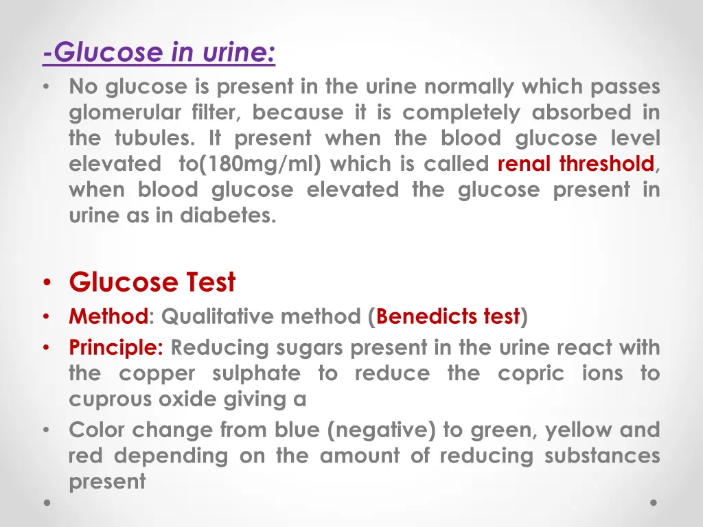 glucose in urine no glucose is present