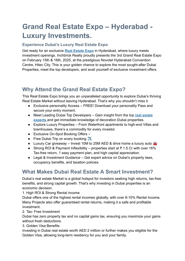 grand real estate expo hyderabad luxury