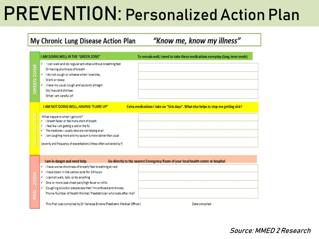 prevention personalized action plan 1