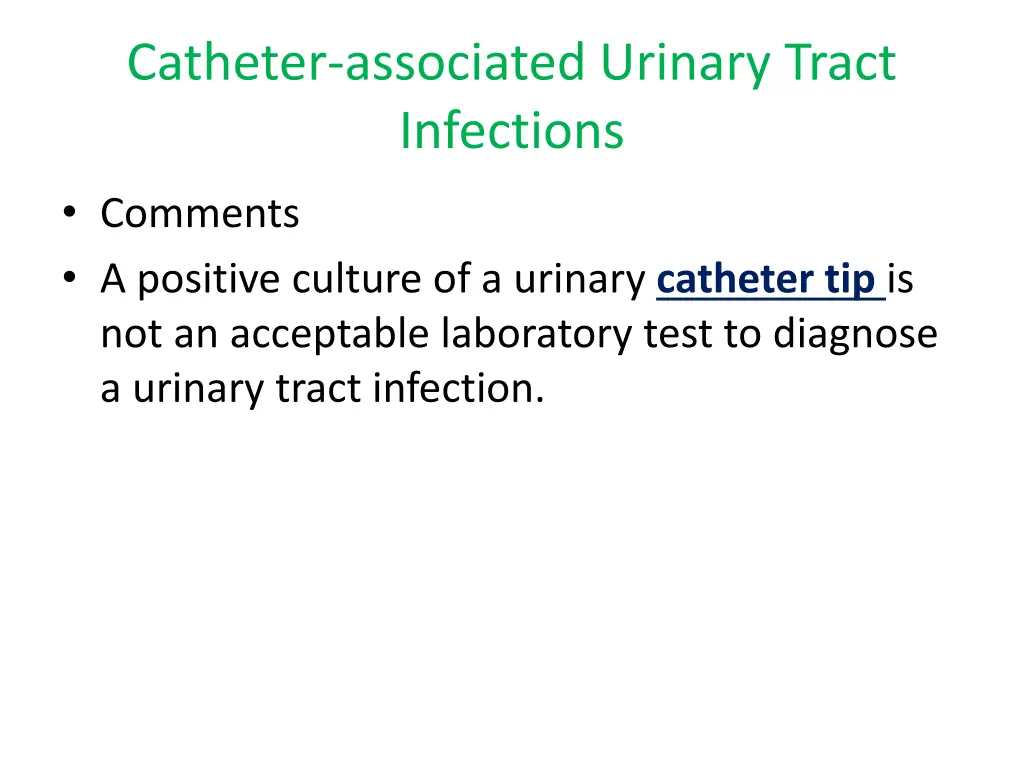 catheter associated urinary tract infections 2