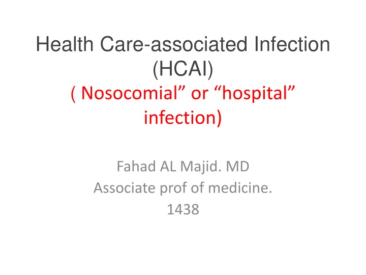 health care associated infection hcai nosocomial