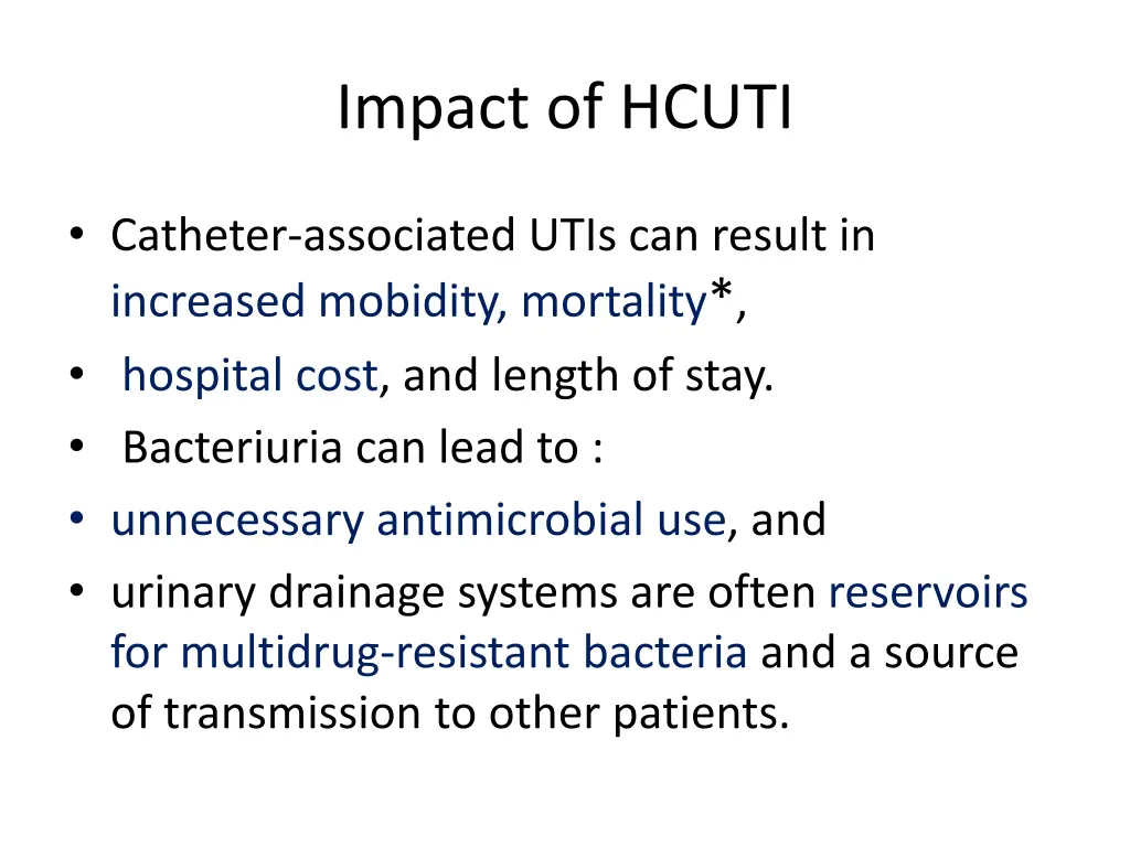 impact of hcuti