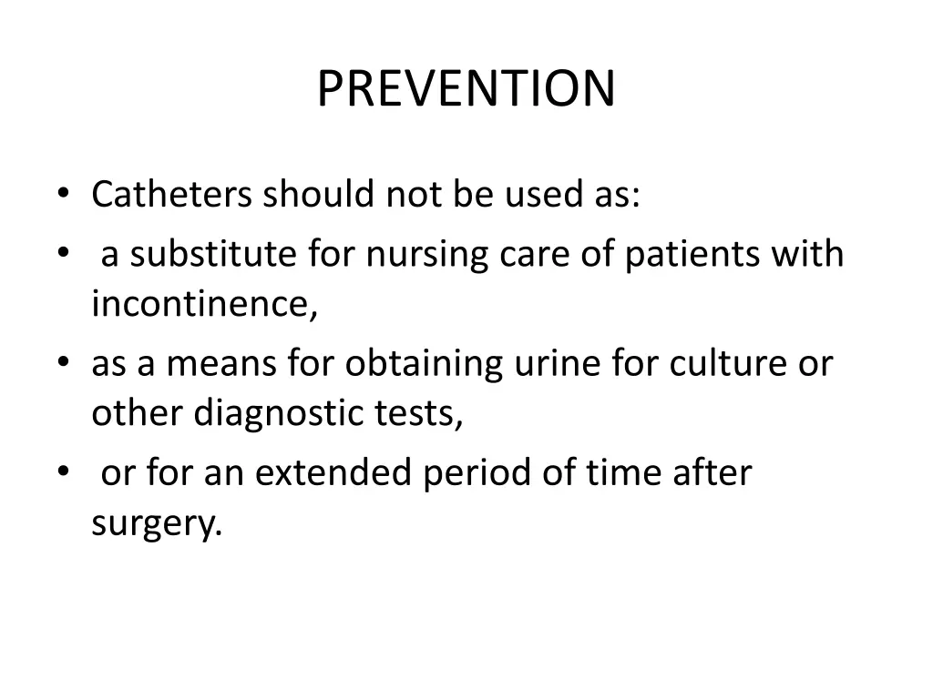 prevention