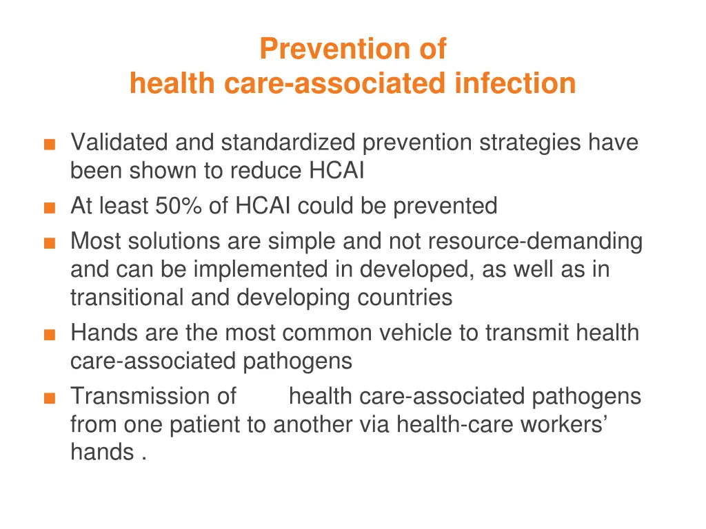 prevention of