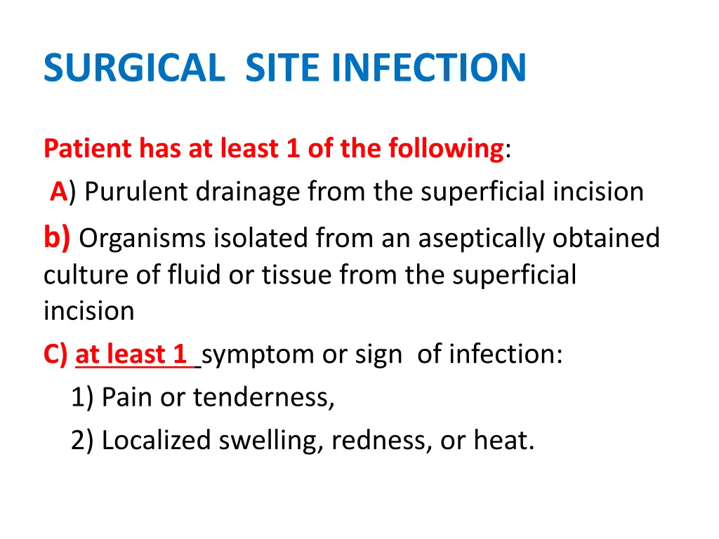 surgical site infection 1