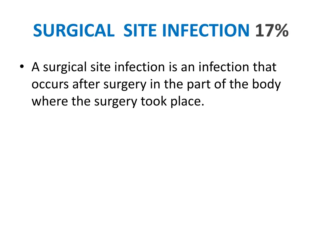 surgical site infection 17