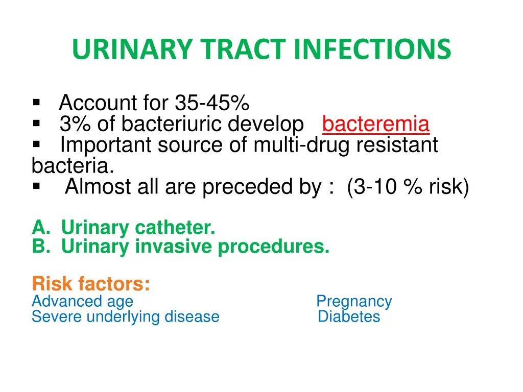 urinary tract infections
