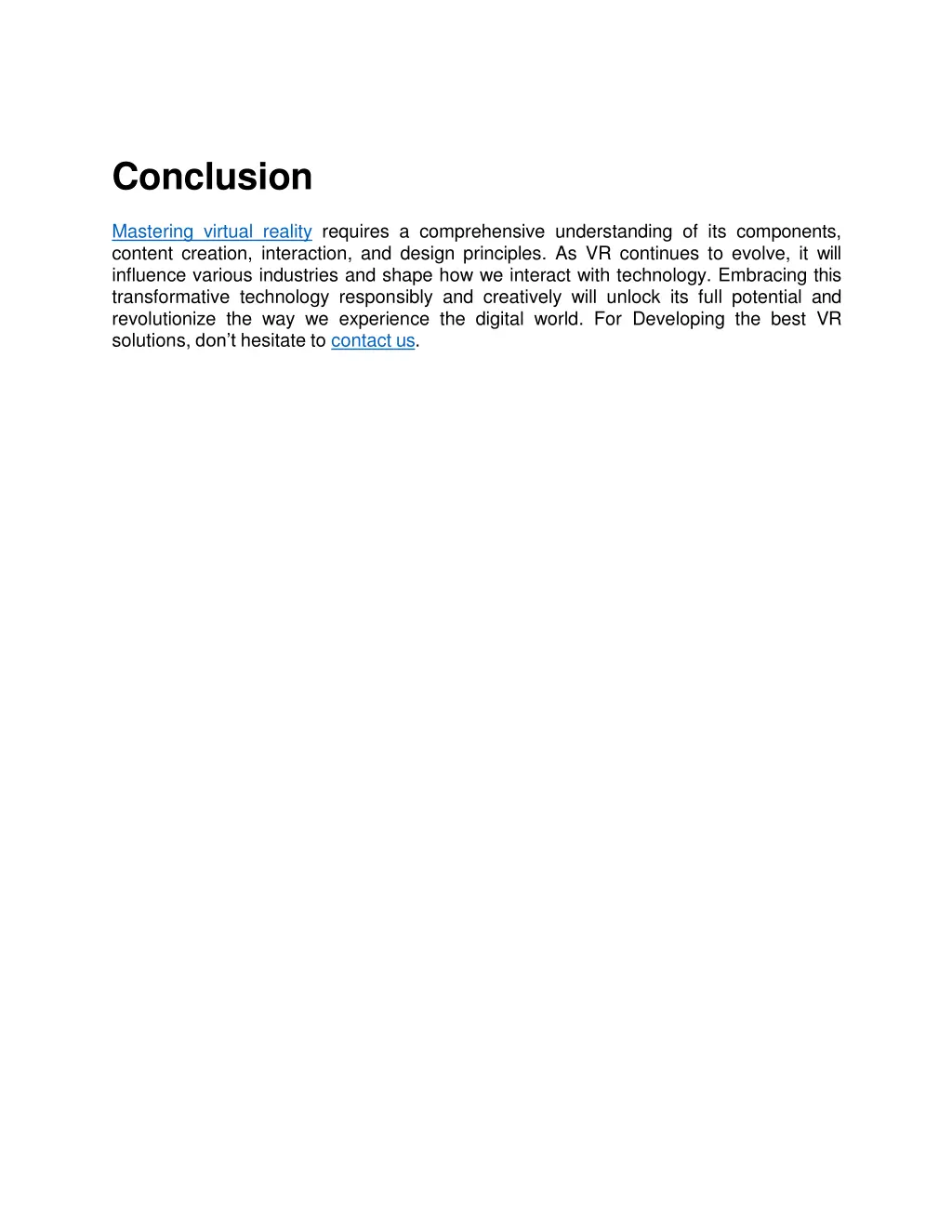 conclusion