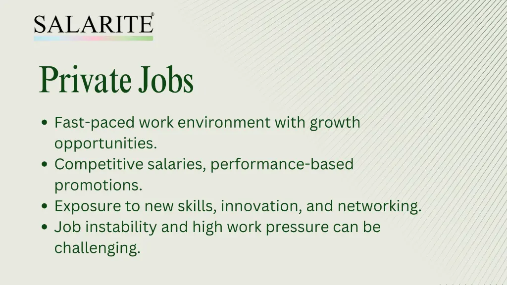 private jobs