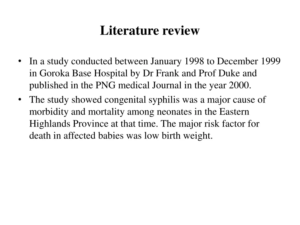 literature review