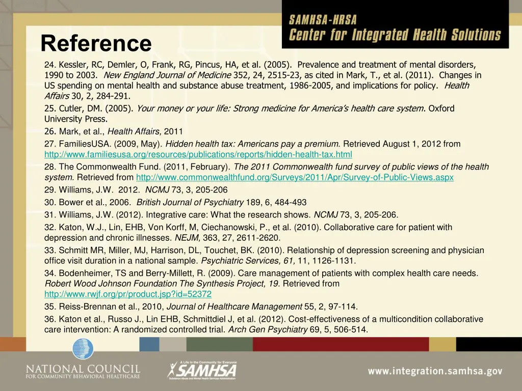 reference 24 kessler rc demler o frank rg pincus