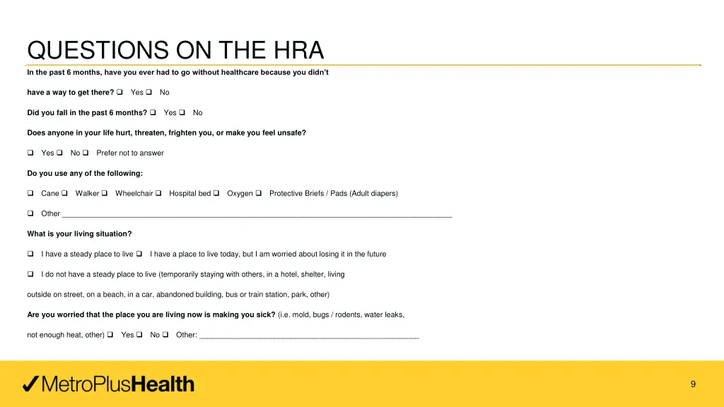 questions on the hra