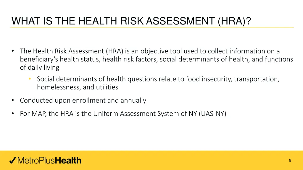 what is the health risk assessment hra