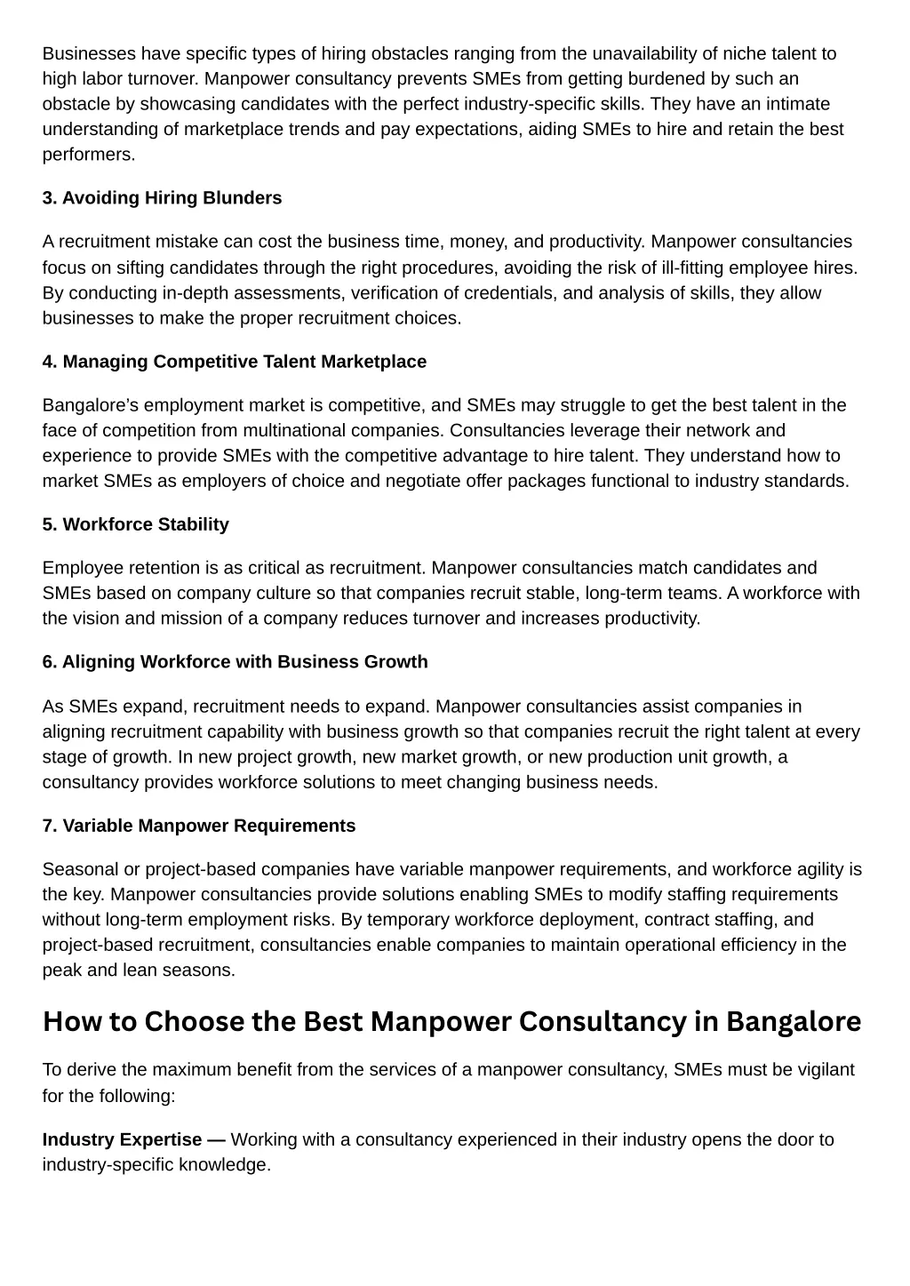 businesses have specific types of hiring
