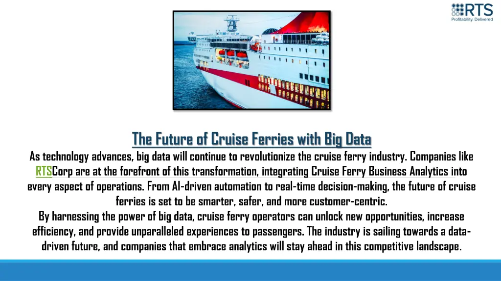 the future of cruise ferries with big data