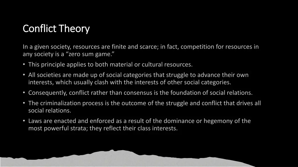 conflict theory conflict theory