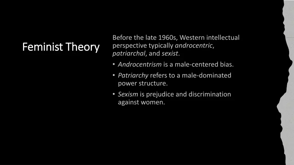 feminist theory feminist theory
