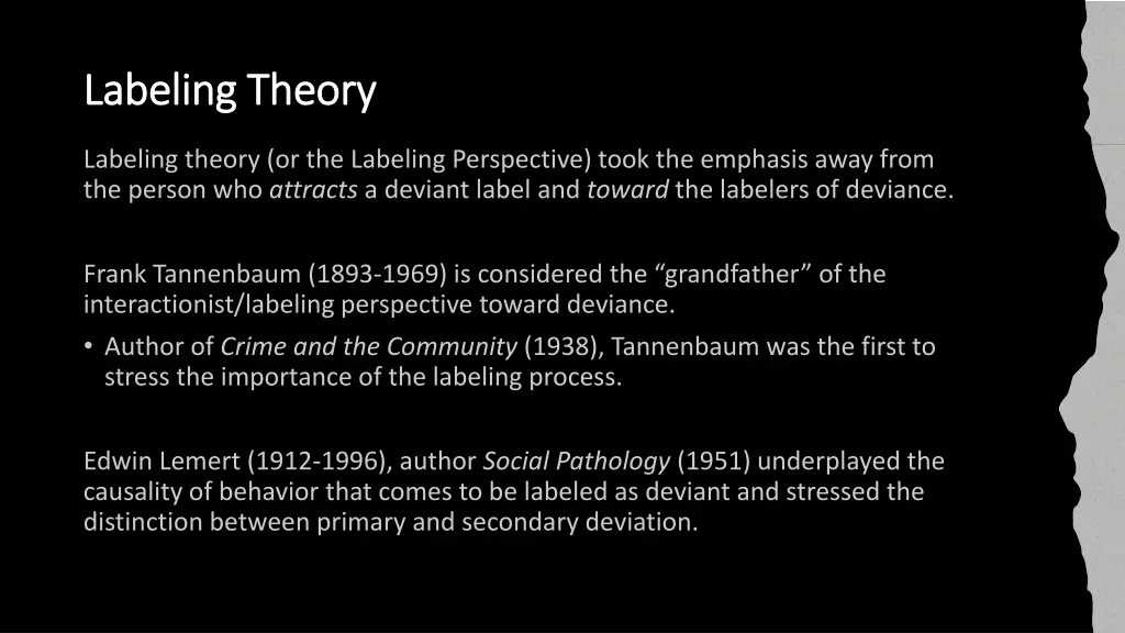 labeling theory labeling theory