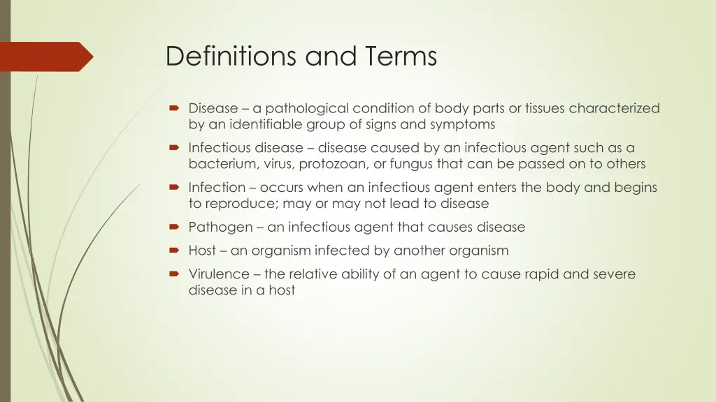 definitions and terms