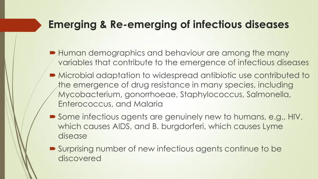emerging re emerging of infectious diseases