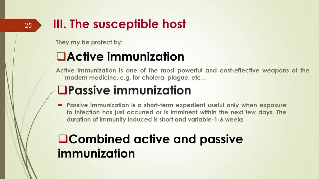 iii the susceptible host