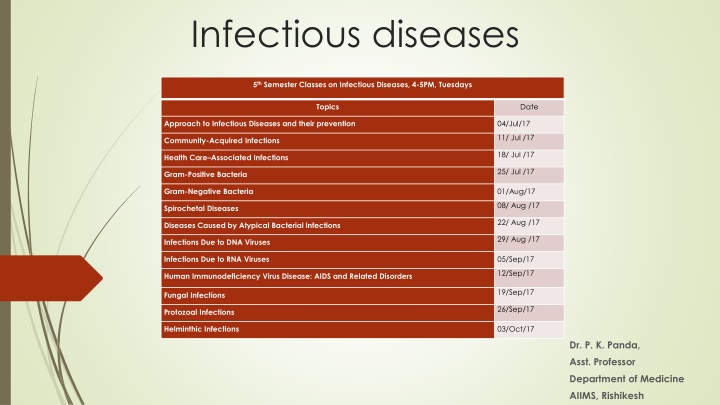 infectious diseases