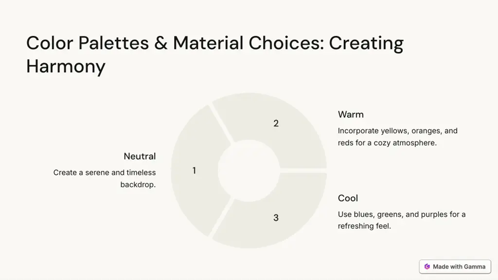 color palettes material choices creating harmony
