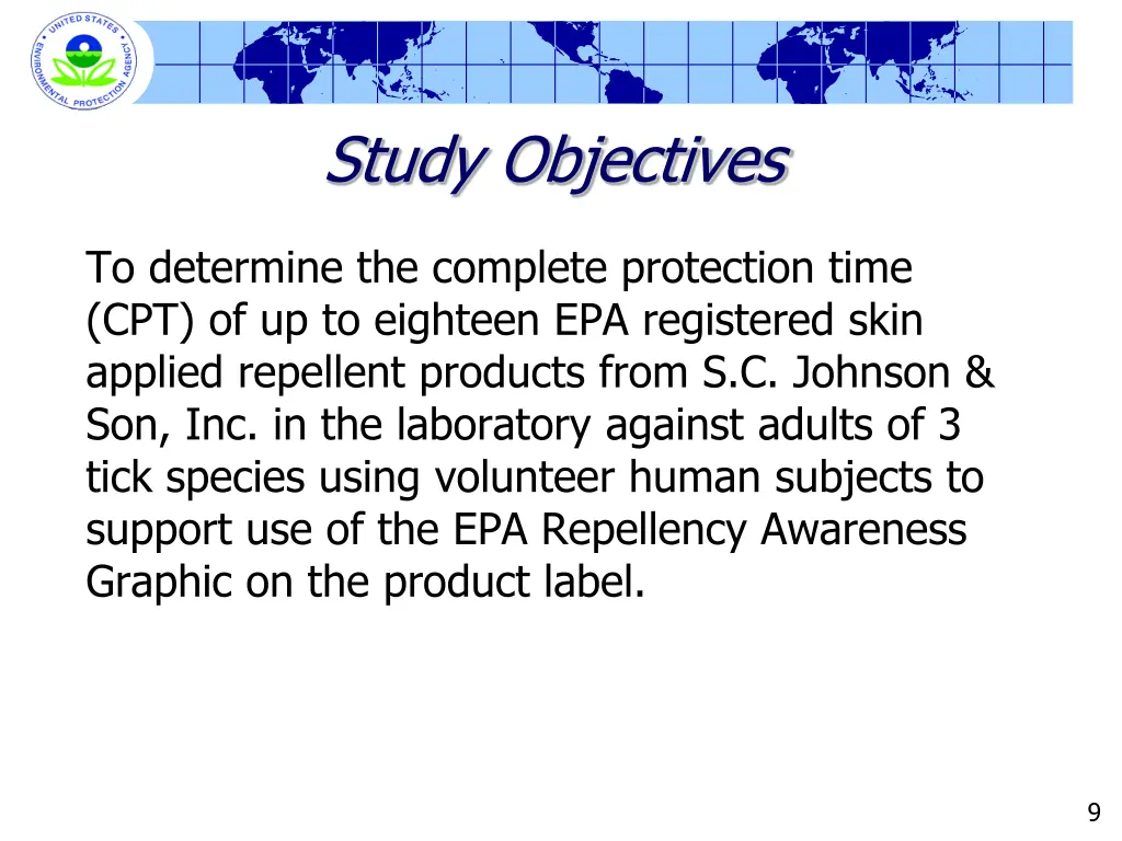 study objectives