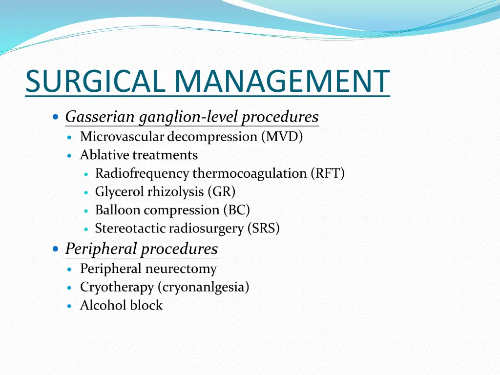 surgical management