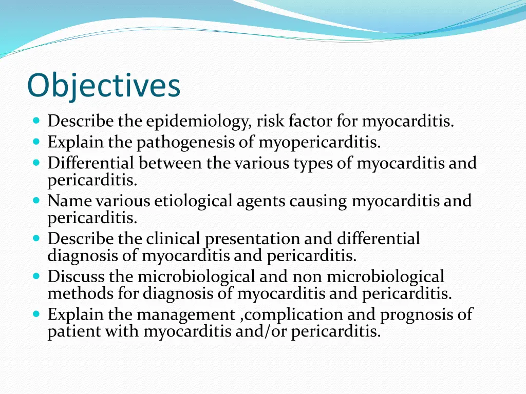 objectives describe the epidemiology risk factor