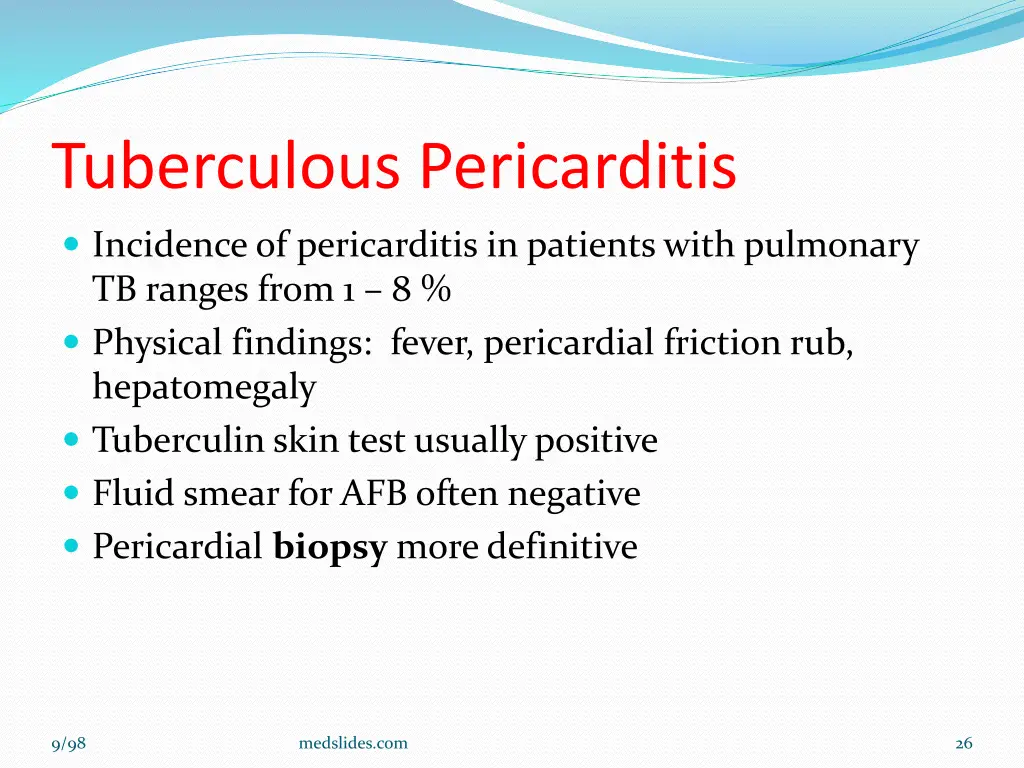 tuberculous pericarditis