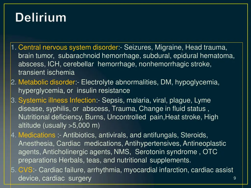 1 central nervous system disorder seizures