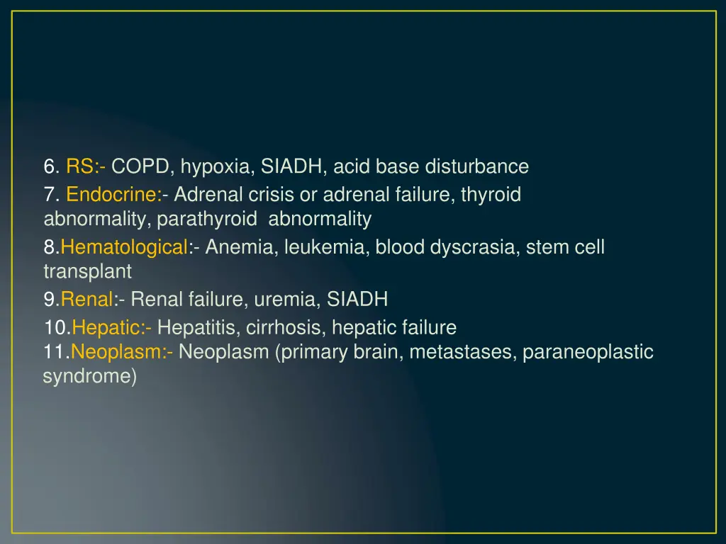 6 rs copd hypoxia siadh acid base disturbance