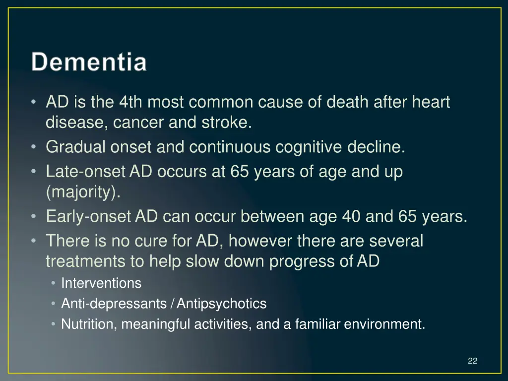 ad is the 4th most common cause of death after
