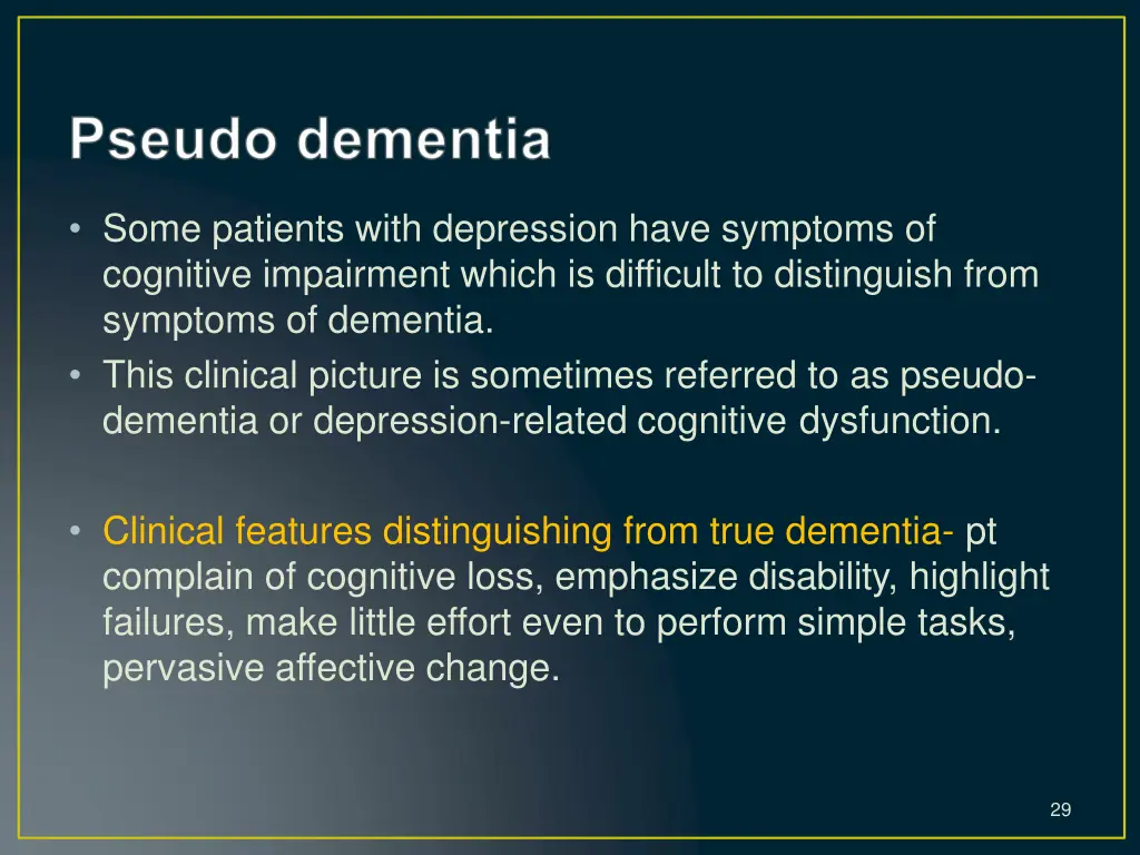 some patients with depression have symptoms