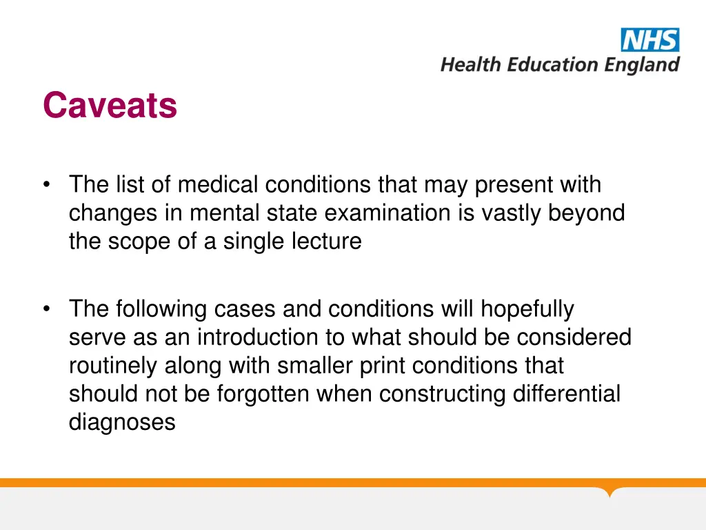 caveats