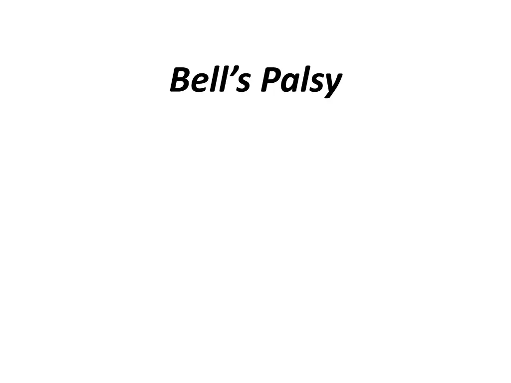 bell s palsy