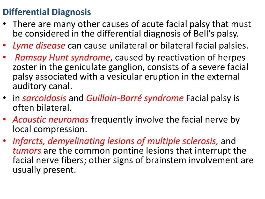 differential diagnosis there are many other