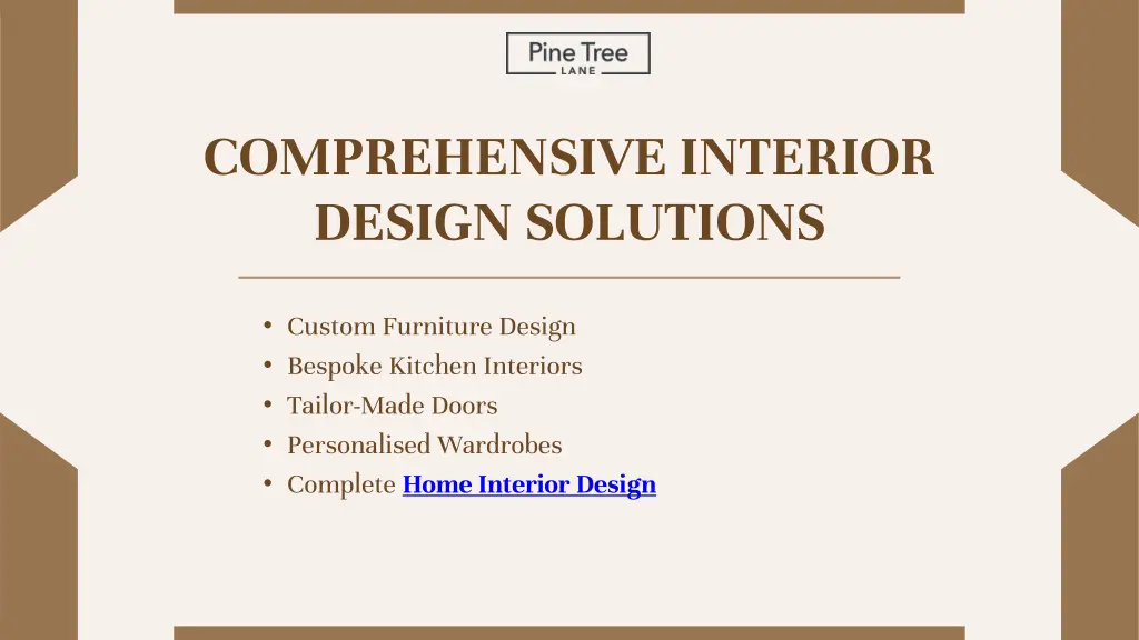 comprehensive interior design solutions