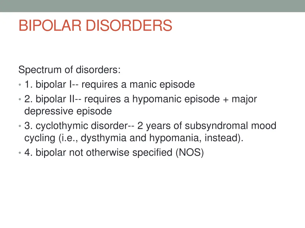 bipolar disorders