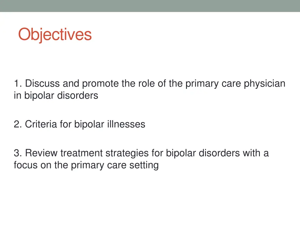 objectives