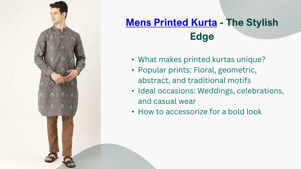 mens printed kurta the stylish edge