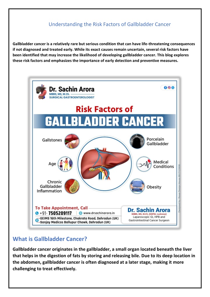understanding the risk factors of gallbladder